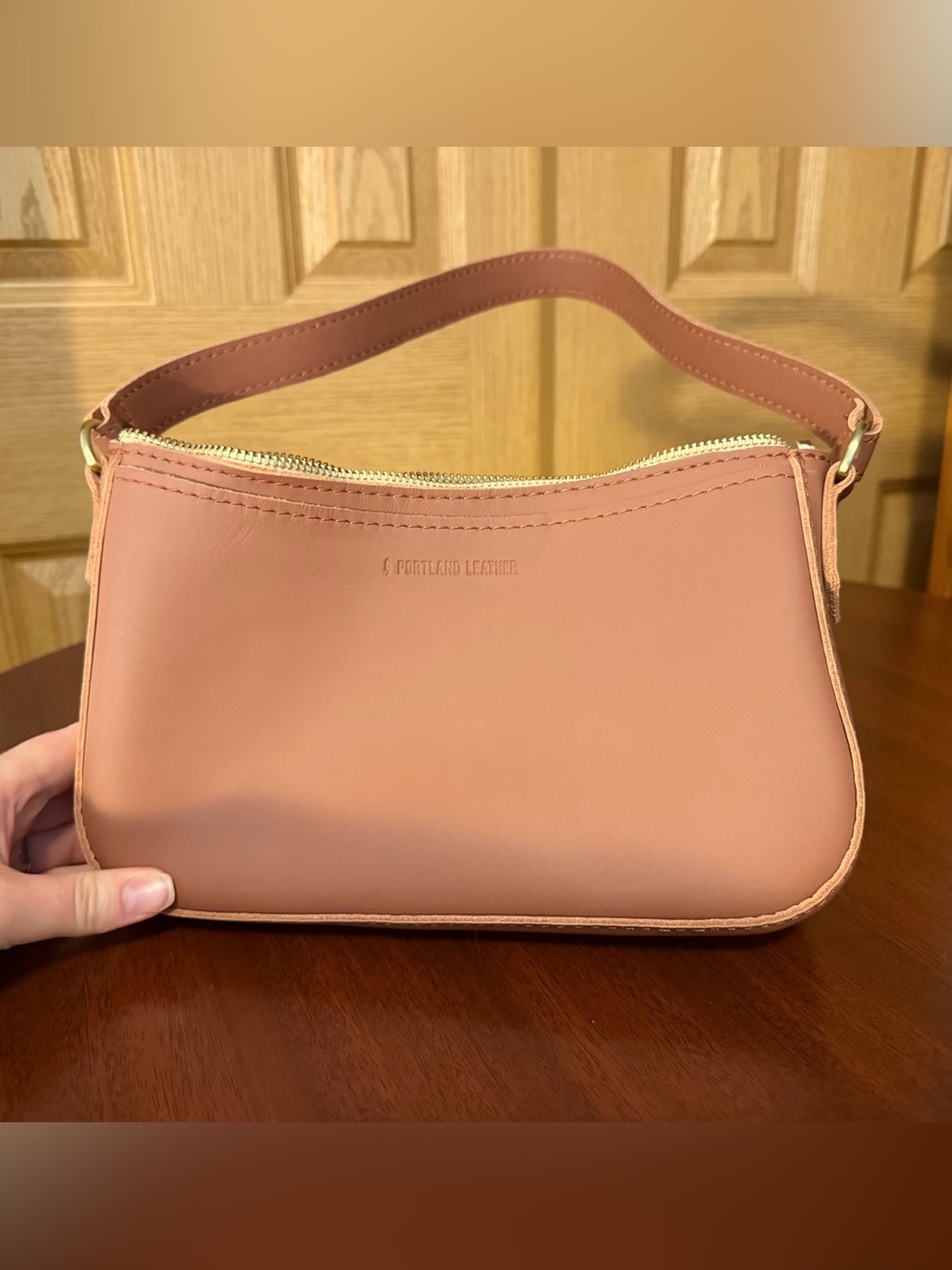 ‘Almost Perfect’ Portland Leather Goods Lucy Shoulder bag in Sun-kissed